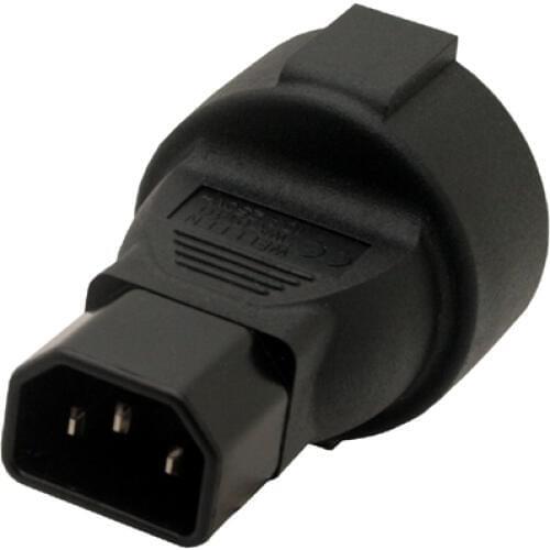 Power Plug Adapter, IEC 320 C14 Male to 3Pin European Female Power Adapter For PDU UPS