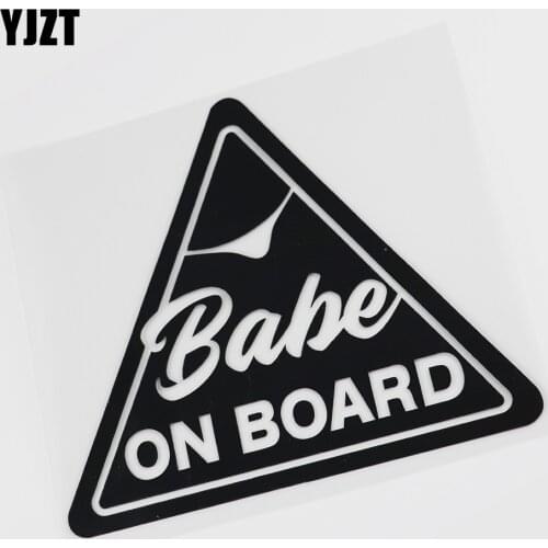 YJZT 17CM*14.9CM Funny Babe On Board Car Window Bumper Girl Decoration Vinyl 13C-0022
