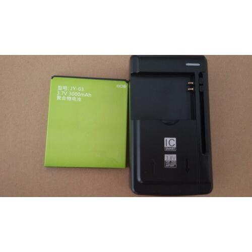 1Lot=1PC Universal battery Charger+1PC 3000MAH Original Jiayu G3 Battery for Jiayu G3 Mobile SmartPhone Battery Free Shipping