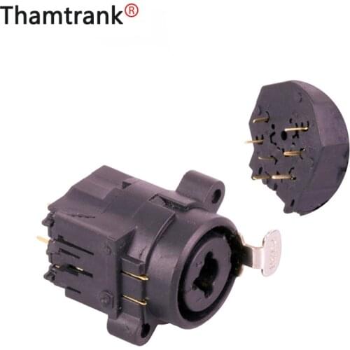 10pcs/lot 7 PIN Straight Contact Female Jack 6.35mm + 3 Pin XLR Female Socket Dual Functions 6.35mm XLR Panel Mount Chassis