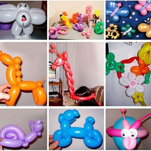 100pcs Colorful Long Balloon Clown Modelling Balloons Children Toys Wedding Decoration SCIE999