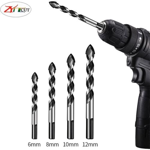 6 8 10 12mm Triangular bit Multi function triangle bit super hard alloy concrete cement wood drilling electric drill bit
