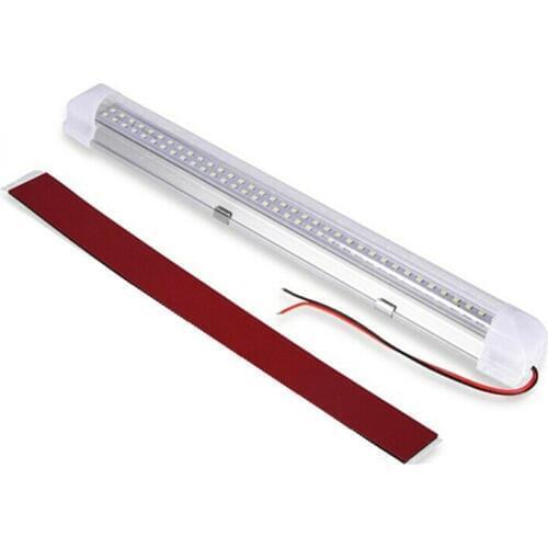 72 LED 12V Car Interior White Strip Light Bar Car Interior Lamp with On/Off Switch for Van Lorry Truck Camper Boat
