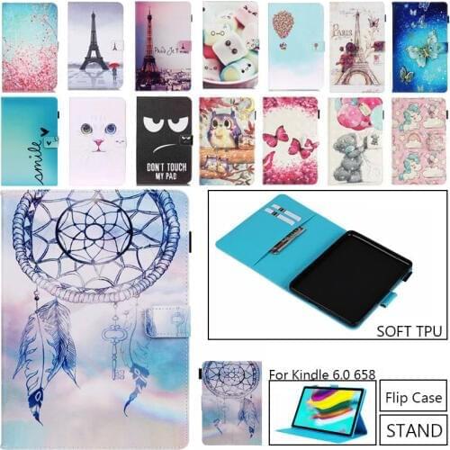 Flip Tablet Cases for New Kindle 658 6 Inch (10th Generation 2019) Ultra Slim Smart Leather Magnetic Capa Case Cover