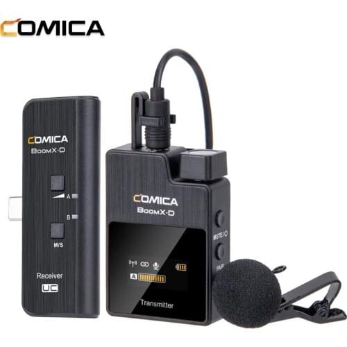 COMICA BoomX-D UC1 UC2 Type-C One-Trigger-One 2.4G Digital Wireless Microphone System for Smartphones With Type-C Interface
