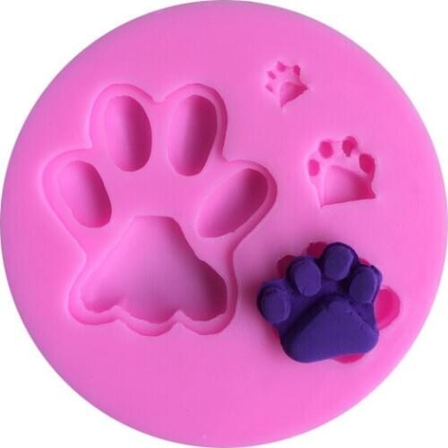 Creative Bone Dog Footprint Shape Cake Mold New Silicone Mold Baking Tool Cake Decorating Tool Food Grade Silicone Mold 239