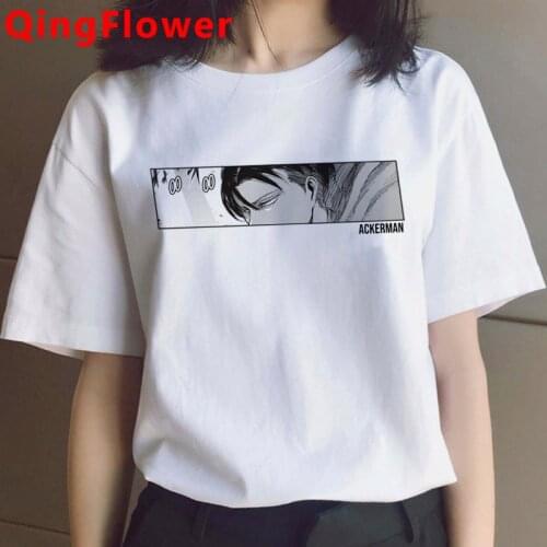Attack on Titan Shingeki No Kyojin Titans Attack t shirt women couple aesthetic 2021 vintage harajuku t shirt harajuku kawaii