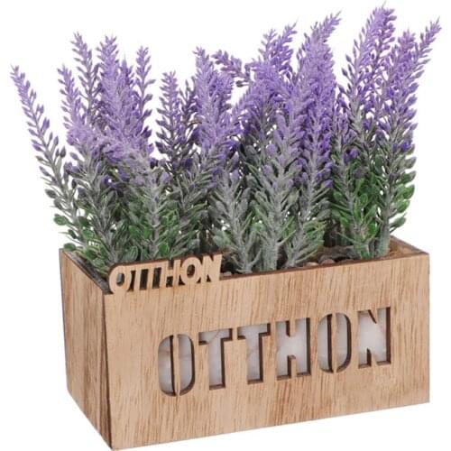 Artificial Flowers Lavender Bonsai Fake Plants Potted LED Purple Ornaments For Home Decoration Hotel Garden Desk Decor