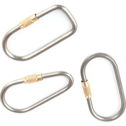 Camping Link Titanium Alloy Carabiner Keychain Hanging Lock Buckle Hook Key Ring