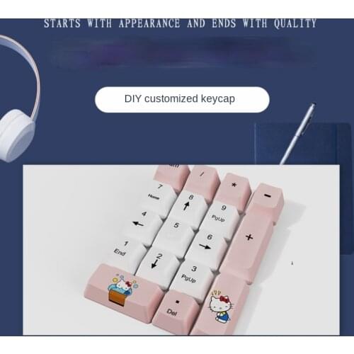17-key Keycap Cute Cartoon Keycap PBT Sublimation DIY Mechanical Keyboard Keycap OEM Height Numeric Key Combination Cross Shaft