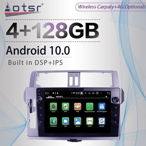 Carplay 128G For Toyota Land Cruiser Prado 2014 2015 Android Radio Tape Recorder Car Multimedia Player Stereo Head Unit GPS Navi