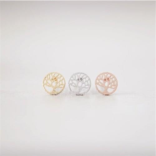 Fashion Wishing tree Stud Earrings zinc alloy stud earrings earring for women