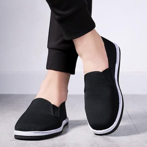Fashion Old Beijing Cloth shoes, Leisure And walking, flat-bottom Work Single shoes, Canvas Black Cloth shoeswithMelaleucabottom