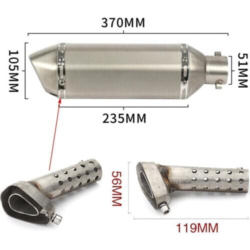 Motorcycle Exhaust pipe DB Killer Accessories Universal Escape Exhaust Muffler Adjustable DB Killer Silencer 51/60 mm DB killer