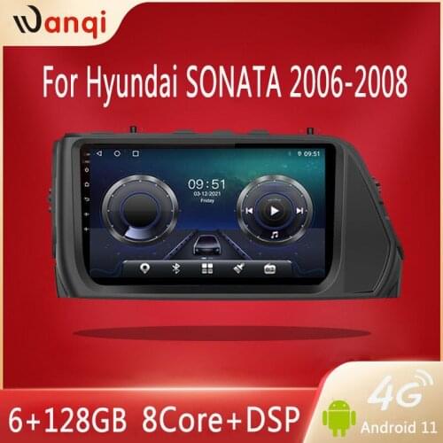 Wanqi Car GPS Radio Stereo Android 10 2Din 6GB Ram 128GB Rom Bluetooth Multimedia Player for Hyundai Verna 2017 2018 4G WIFI