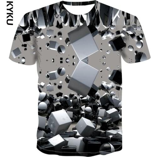 KYKU New men T-shirt casual short sleeve o-neck fashion Funny printed 3D t shirt men/woman tees High quality brand tshirt