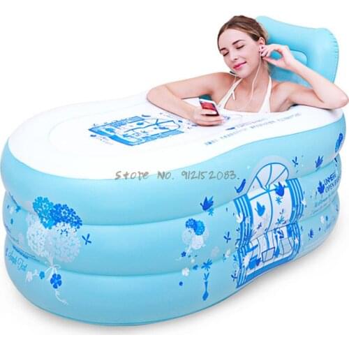 Adult Inflatable Bathtub Single Bath Tub Household Bath Tub Adult Folding Full Body Bath Tub Large