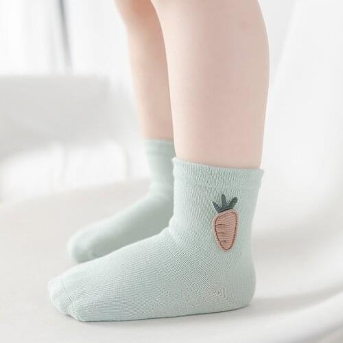 3 Pairs/Lot New Baby Socks Combed Cotton Newborn Baby Socks Newborn Socks Spring and Autumn Loose Mouth Childrens Socks