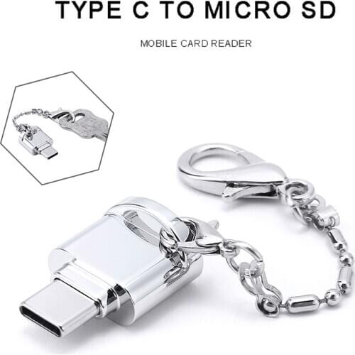 Portable USB 3.1 Type-C to Micro SD/TF Slot Card Reader OTG Interface Adapter Fit for Samsung Smart Phone Laptop PC Tablet