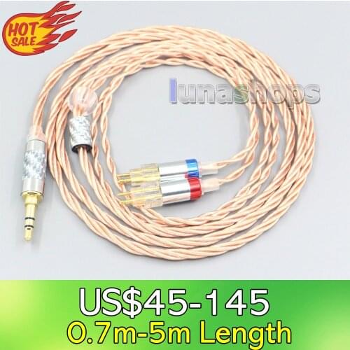 LN007178 Silver Plated OCC Shielding Coaxial Earphone Cable For Sennheiser HD580 HD600 HD650 HDxxx HD660S HD58x HD6xx