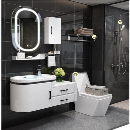 Simple bathroom cabinet combination wash basin sink washbasin bathroom small apartment bathroom set vanity