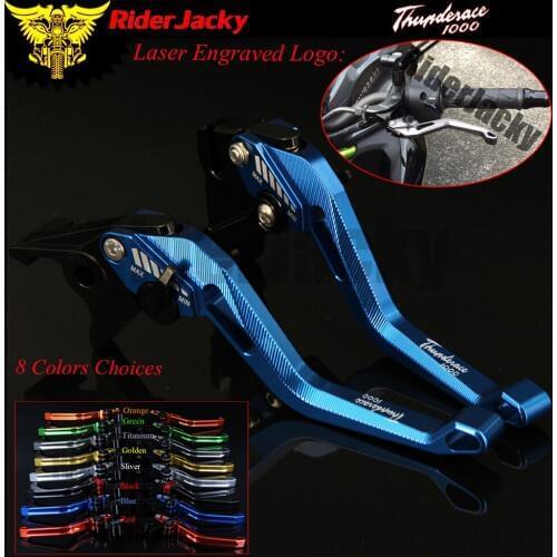 RiderJacky 3D Rhombus Hollow Adjustable Motorcycle Brake Clutch Levers For Yamaha Thunderace 1000 YZF1000R Thunderace ALL YEARS