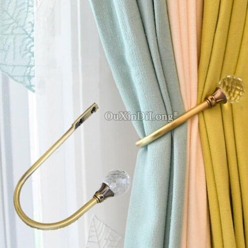 Luxury 1Pair European Solid Zinc Alloy Curtain Hooks Curtain Tie Draper Back Hooks Curtain Drapery Holdbacks Hanger Hooks