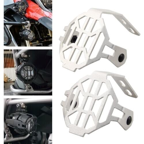Silver Motorcycle Fog Light Protector Guard Cover Grill For BMW R1200GS LC F800GS Adventure ADV GSA F800 GS ADV Universal