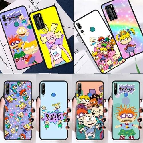 Silicone Case For Huawei P30 P40 Lite P Smart Z Y6 Y7 Shell for Honor 9X Pro 8X Play 9A Soft Cover Sac Cartoon Rugrat