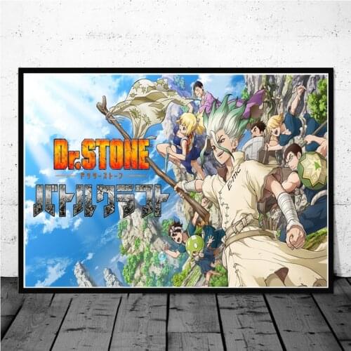 Nordic Canvas Painting Poster Printed Anime Dr.STONE Ishigami Senku Shishio Tsukasa Pictures Home Decoration Living Room Modular