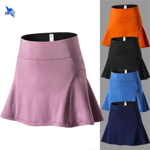 2020 Summer High Waist Sports Skirts with Safety Stretch Shorts Quick Dry Yoga Fitness Tennis Badminton Running Skirt Anti Glare