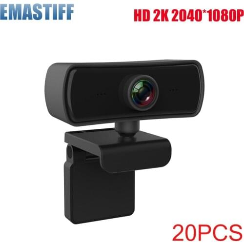 20PCS 2K Webcam HD 2040*1080P Computer PC WebCamera with Microphone Rotatable Cameras for Video Calling Conference Work