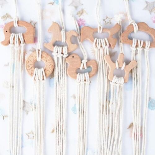 Hair Rope Storage Belt Wooden Cute Rabbit Baby Head Bands Storage Belt for Children Lovely DIY Photo Postcard Storage Pendant