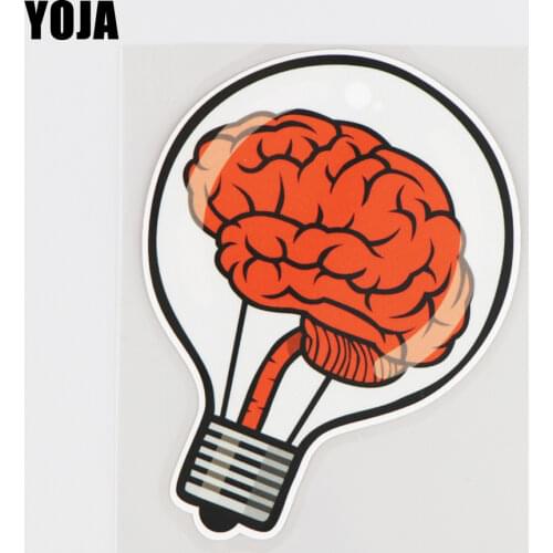 YOJA 10.2X13.4CM Cartoon Creative Brain Experiment Pattern Vinyl Art Fashion Car Sticker Decal 19A-0226