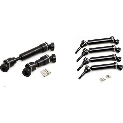 2Pcs Hard Steel Main Center Drive Shaft CVD 7250R for Traxxas 1/16 Mini E-Revo & 4Pcs Hard Steel Front Rear Drive Shaft