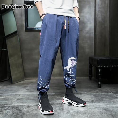 2021 linen wushu kung fu training pants wudang tai taiji trousers martial arts bloomers men taekwondo training pants kung fu