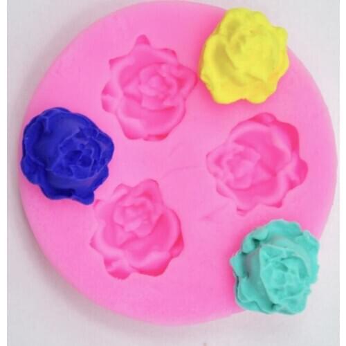 3D Rose flower fondant silicone mold chocolate wedding cake decorating tools 3D baking used to easily create poured sugar