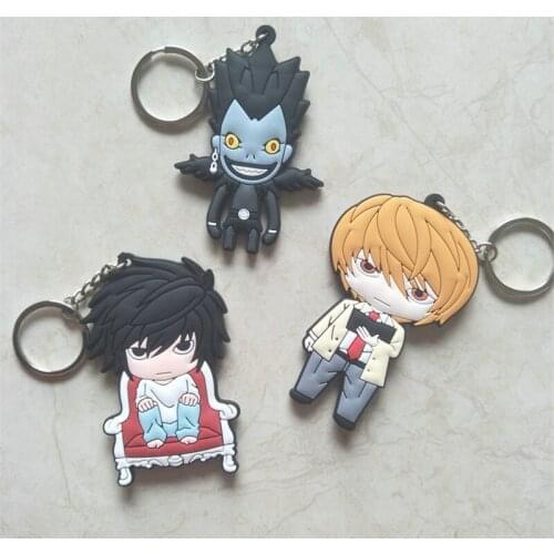 Anime DEATH NOTE Yagami Light Killer Ryuk Key Chains Keychain Cosplay PVC Pendant Keyring Accessories Prop