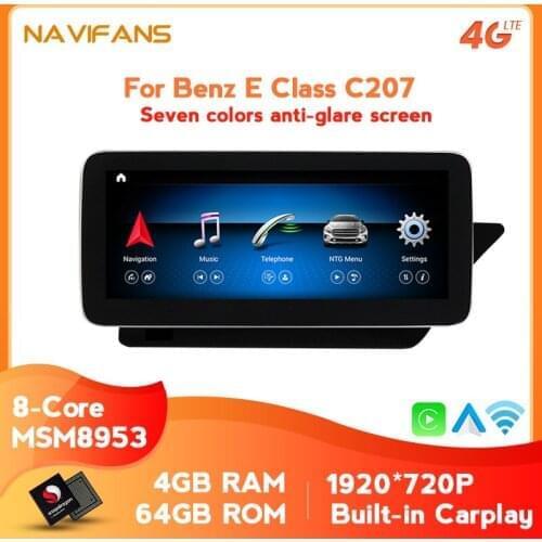 Android 10 Car Multimedia GPS 12.5‘’Anti-glare Screen DSP IPS For Mercedes Benz E-Class Coupe C207 A207 W207 2009-2016 CarPlay