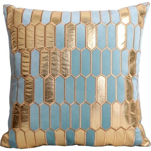Velvet Cushion Covers With Gild Fashion Simple Soft Pillowcase For Home Party Festival Car Chair Decoration
