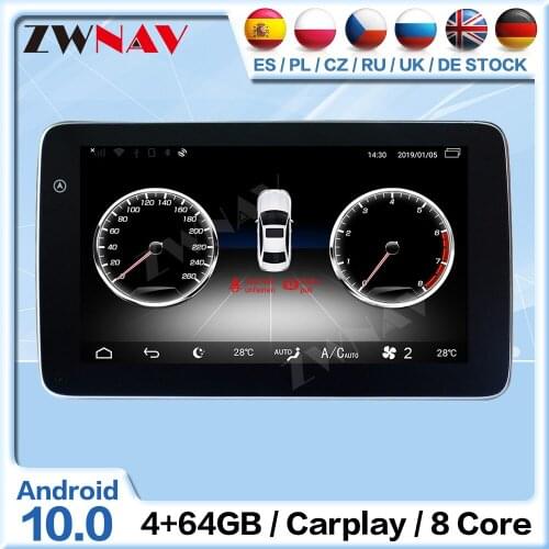 Carplay Android 10 Radio Receiver For Mercedes Benz C GLC V CLS 2014 2015 2016 2017 Auto Audio Stereo Video Player GPS Head Unit