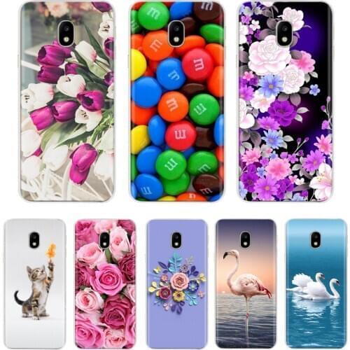 Case for Samsung J3 2017 Case Silicone Cover for Samsung Galaxy J3 Pro 2017 Soft TPU Case J3 17 J330 J330F Silicon Cover flower