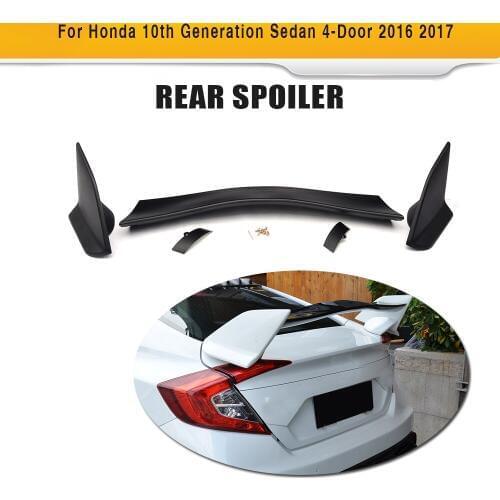 Black ABS Rear Trunk Boot Race Spoiler Wing for Honda Civic 10th Generation Sedan 4 Door 2016 2017 Car Styling