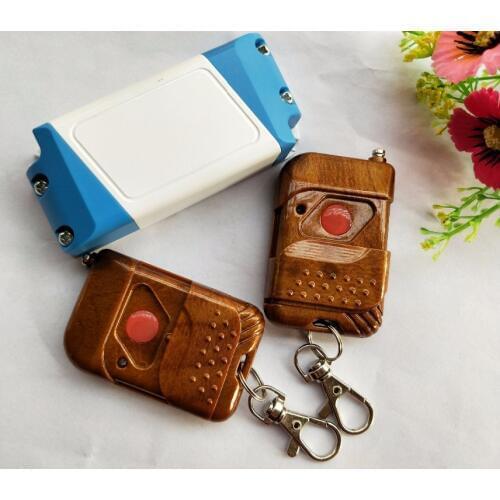 GK01A RF Remote Control Switch AC 85V 110V 220V 1CH 10A Relay wireless Light Remote Switch Receiver 2pcs Transmitter COM NO NC