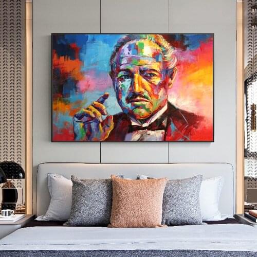 Godfather Graffiti Art Canvas Paintings on the Wall Art Posters And Prints Abstract Street Art Of Godfather Wall Pictures Cuadro