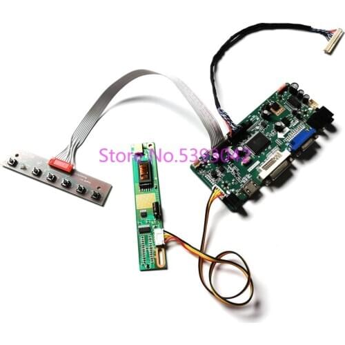 For B154EW04 V.0/V.1/V.2/V.3/V.4/V.5 Inverter 15.4" 1280*800 LVDS 30Pin 1CCFL VGA+DVI M.NT68676 display controller card kit