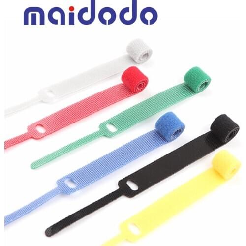 30pcs Reusable Nylon Cable Ties, Fastening Cable Ties Straps for Headphones Phones Wire Wrap Managemen 6 Colors