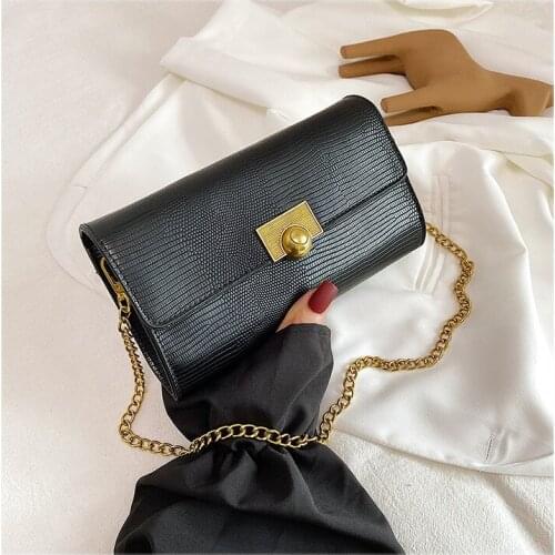 Fashion Retro Faux Leather Flap Shoulder Bags For Women Chain Designer Luxury Handbag Female Baguette Bag Travel Tote