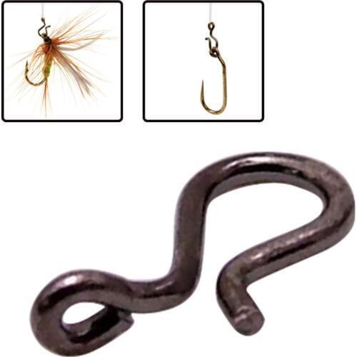 60PCS Quick Change For Flies Lures Set Carbon Steel Fish Hook Lure Fly Fishing Snaps Terminal Tackle Size S M L