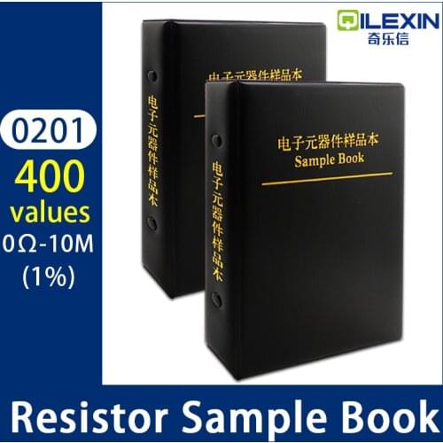 0201 Resistor 400 Values 1% FR-07 SMD SMT Chip Assortment Kit E96 series 0R-10M Sample Book
